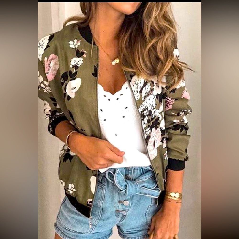 Floral Bomber Jacket